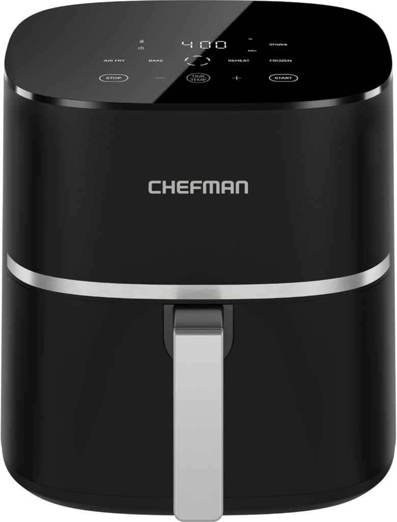 Chefman TurboX 5 quart 4-in-1 digital air fryer for crispy chicken and fries