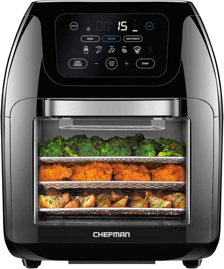 Chefman multifunctional digital air fryer oven 10L XL family size with rotisserie USA