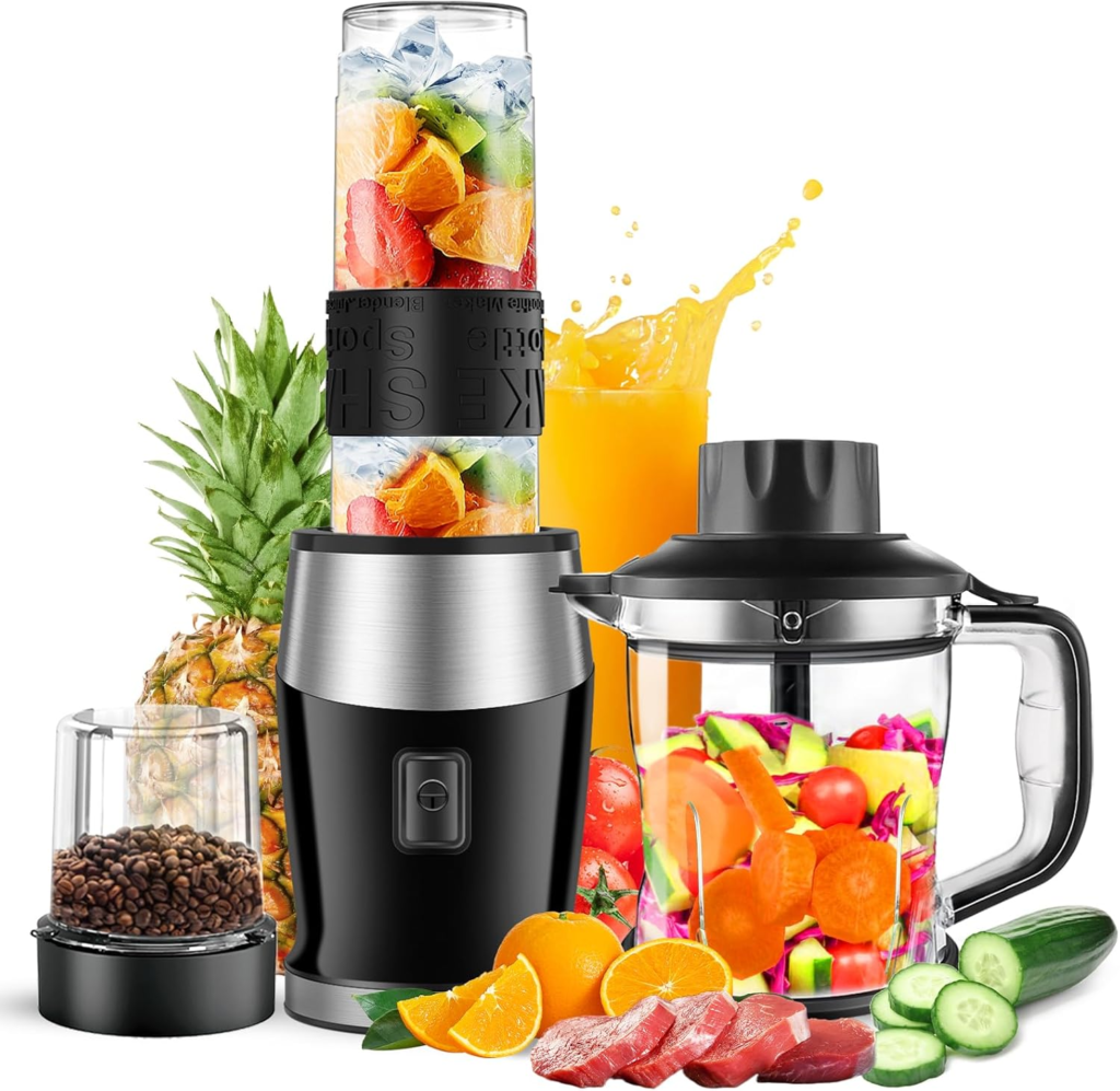 compact personal blender food processor for smoothies and shakes