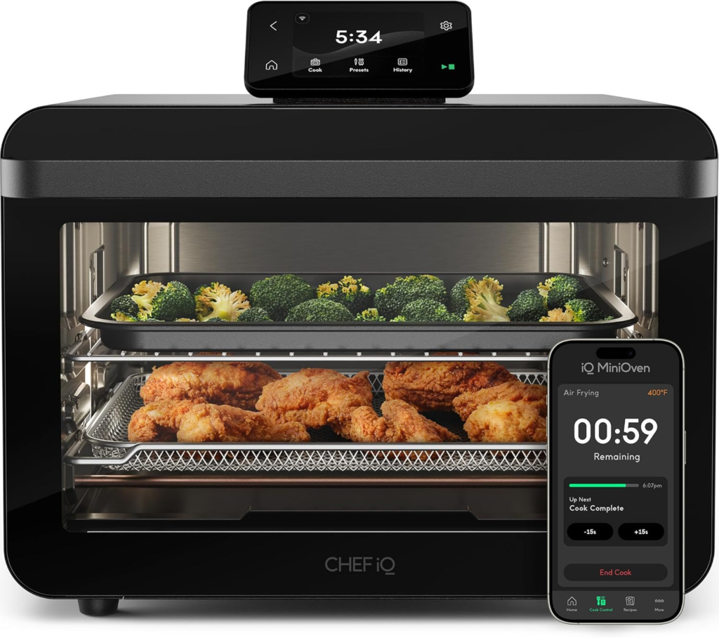 chef iQ MiniOven smart air fryer toaster oven combo 25 quart countertop oven USA