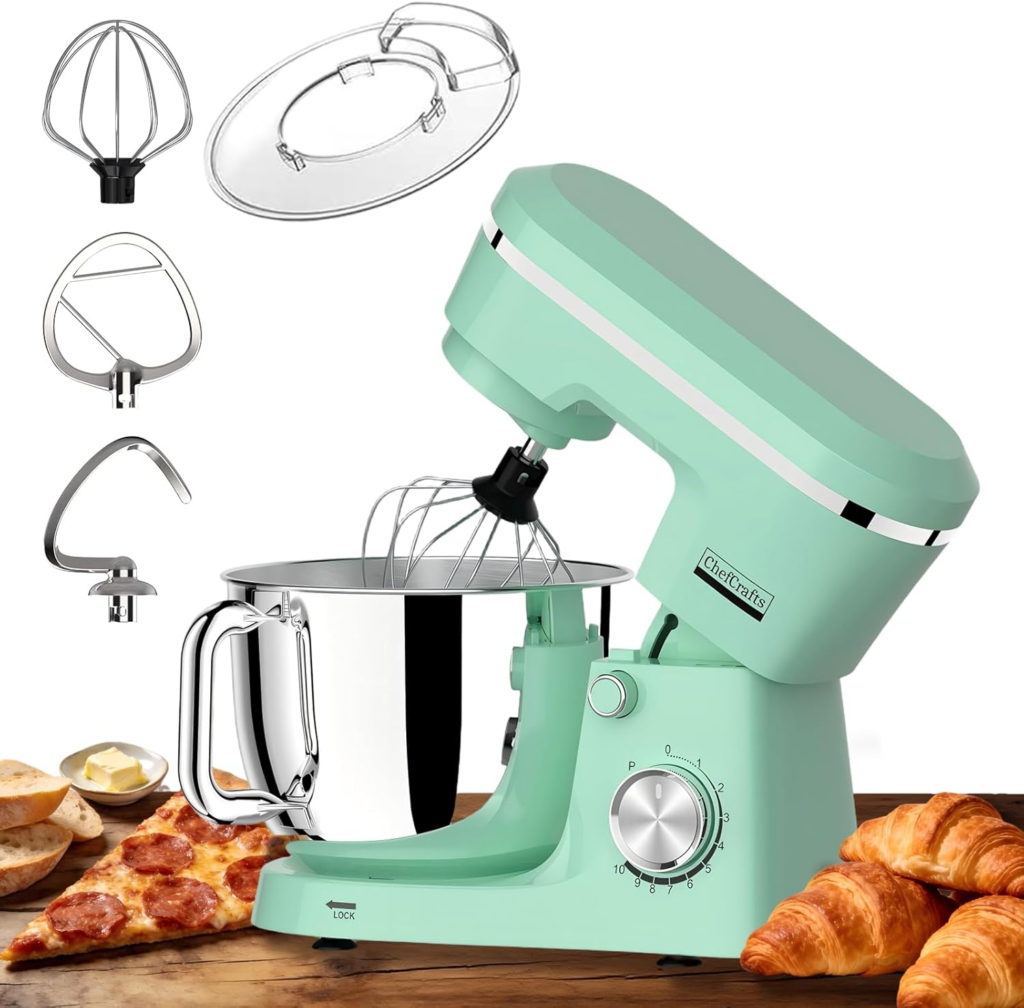 Best large capacity stand mixer 6.5 quart electric kitchen mixer for bread dough and cake