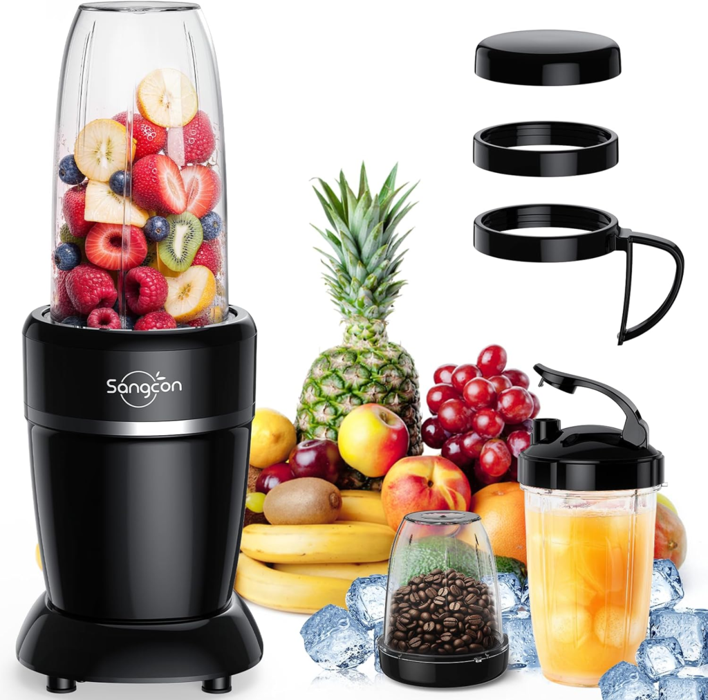 Sangcon 1000W smoothie blender with portable cups for frozen drinks