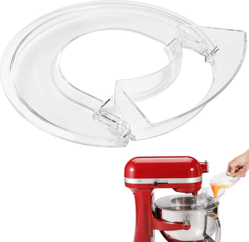 best stand mixer splash guard with removable pouring chute for kitchenaid mixer