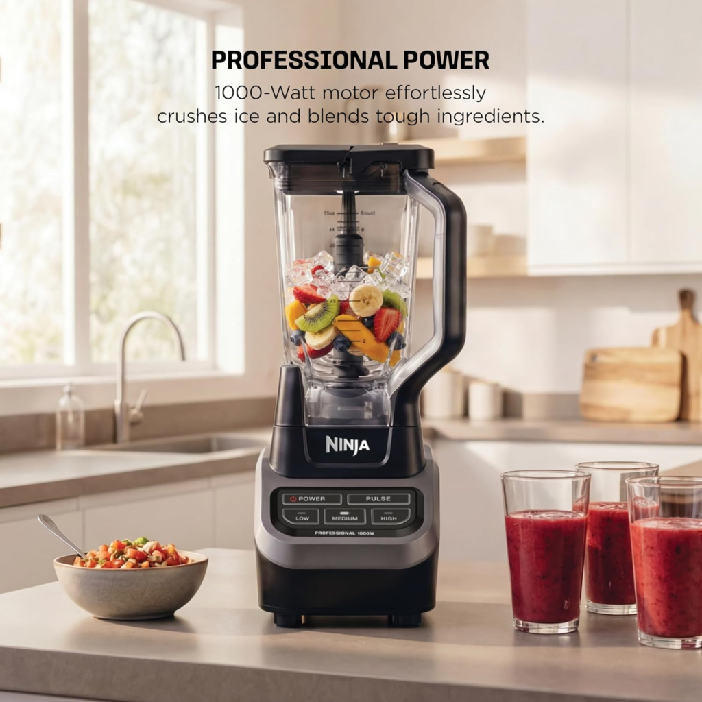 best blender for ice and frozen fruit Ninja Professional blender with total crushing technology
