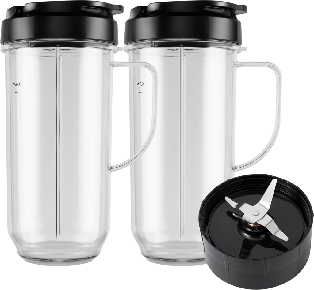 best blender cups Magic Bullet 22oz replacement set with flip top lid