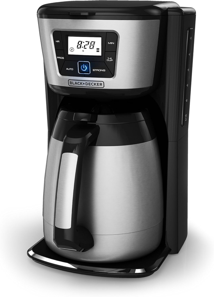 BLACK+DECKER 12 cup thermal coffeemaker with stainless steel thermal carafe