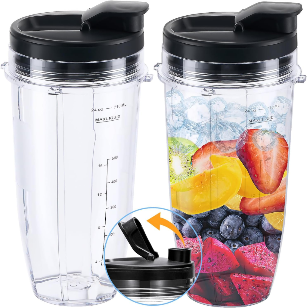 best blender cups 24oz replacement cup for Nutri Ninja with sip seal lid