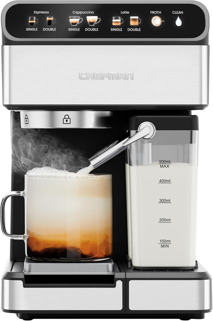 best coffee maker under $300 Chefman CaféMaster Pro espresso machine with milk frother