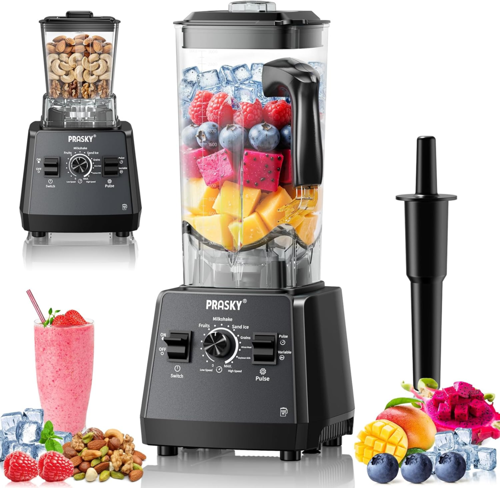 best blender for frozen fruit PRASKY 2400W high speed blender