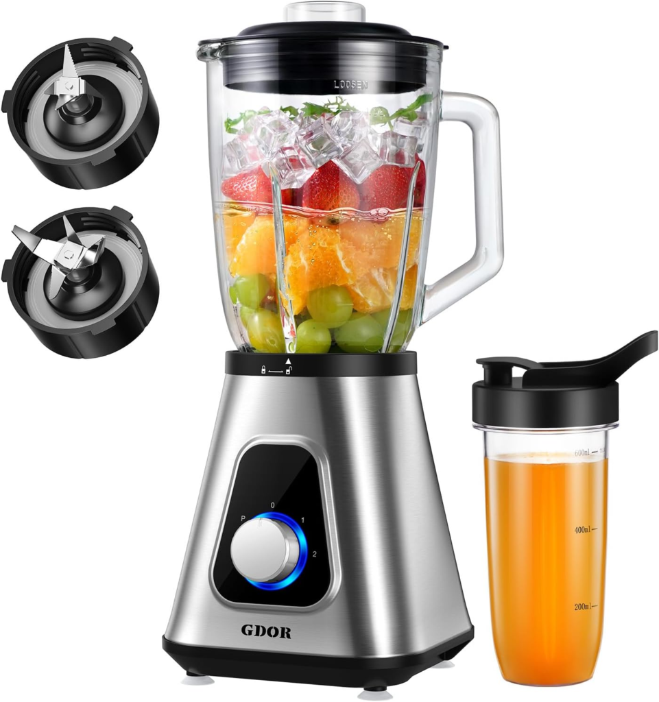 best quiet blender GDOR 1200W blender with glass jar