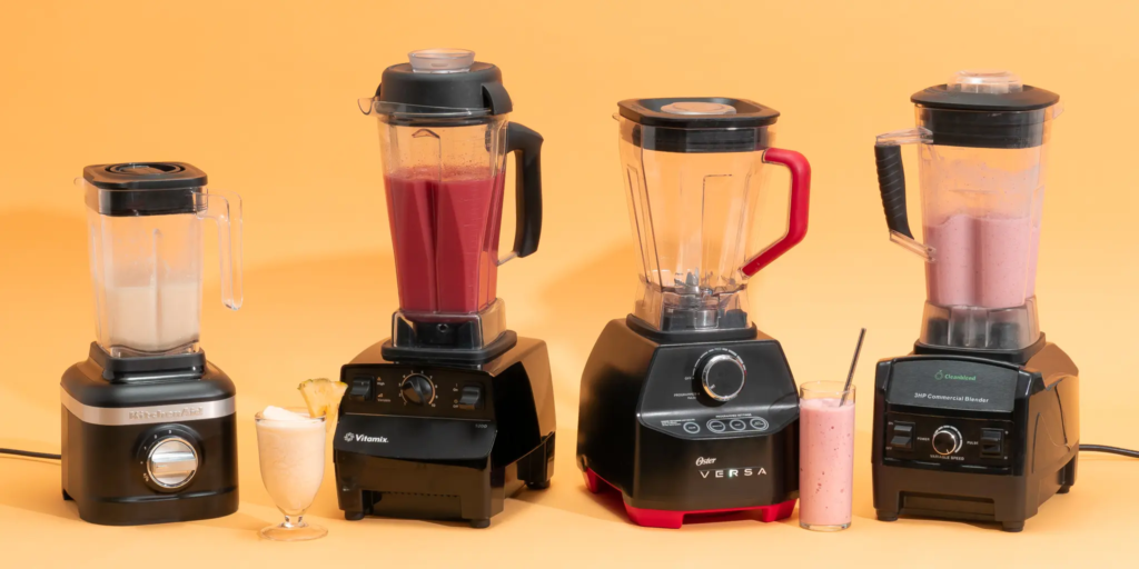 Blender buying guide for beginners showing different types of blenders and features