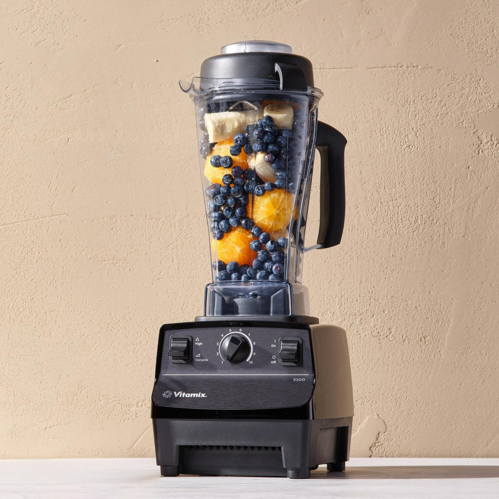 Vitamix 5200 review blender with fruit inside container