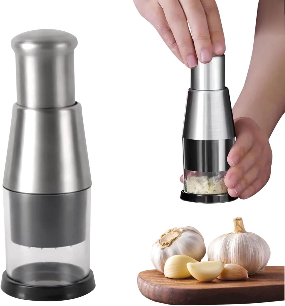 Manual Food Chopper stainless steel garlic chopper for quick vegetable and herb preparation
