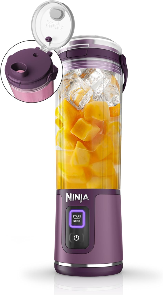 Ninja BC151PR Blast Portable Blender with cordless USB-C rechargeable design for smoothies and protein shakes