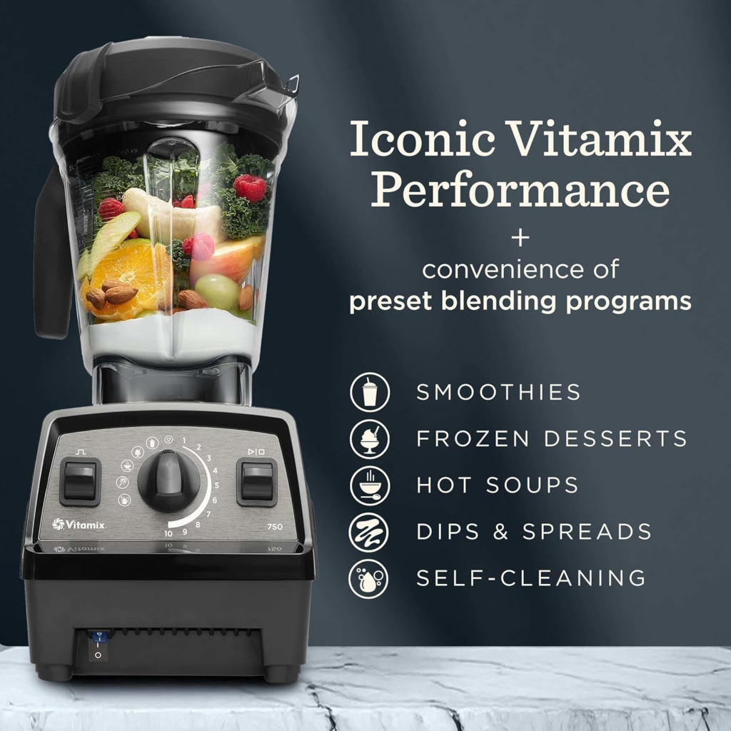 Vitamix Propel Series 750 Professional Blender with 64 oz container for smoothies, soups, frozen drinks and high performance blending